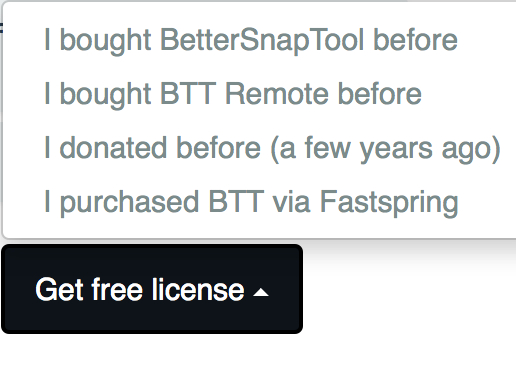 選択肢のスクショ。内容は下記